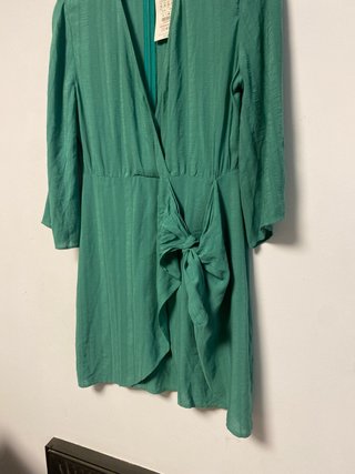 Vestido Pull&Bear verde talla M