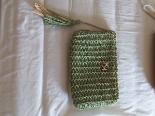 Lote 2 bolsos  naranja y rosa.   Y verde claro