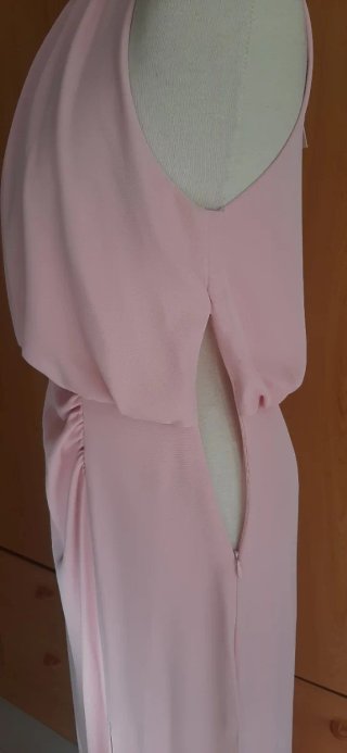 Vestido Zara rosa drapeado