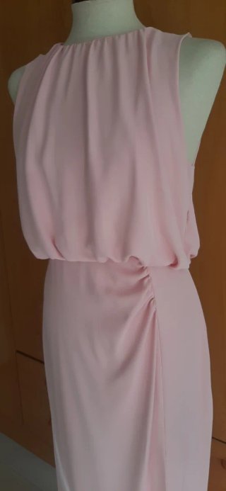 Vestido Zara rosa drapeado