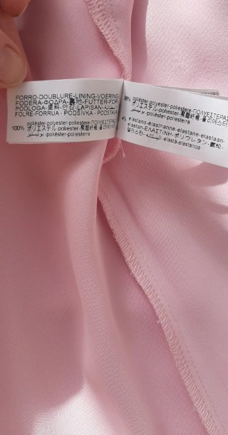 Vestido Zara rosa drapeado
