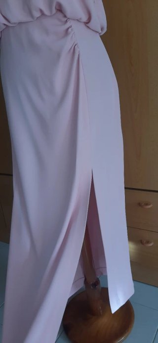 Vestido Zara rosa drapeado