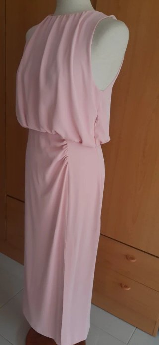 Vestido Zara rosa drapeado
