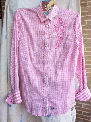 Camisa cuadros rosa Wallmann