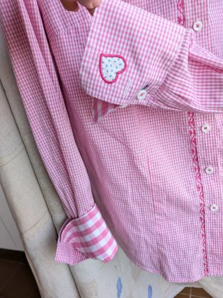 Camisa cuadros rosa Wallmann