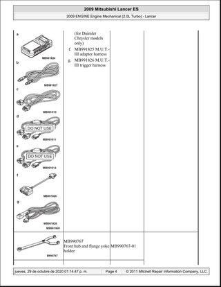 Manual Taller Mitsubishi Lancer 2.0 Turbo 2009