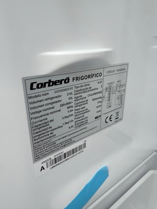 Nevera Corbero nueva tara 185x60 con garantía