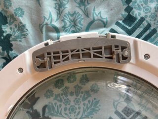 Puerta Lavadora Blanca con Cristal