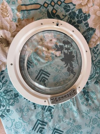 Puerta Lavadora Blanca con Cristal