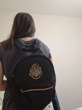 Mochila Pequeña Harry Potter Negra y Dorada