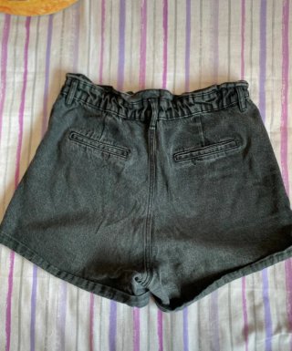 Pantalones cortos vaqueros negros para mujer
