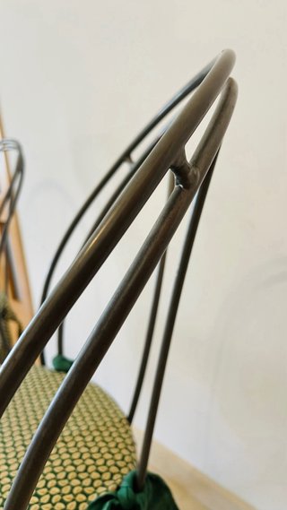 Juego de 2 Sillas de Forja con Cojines