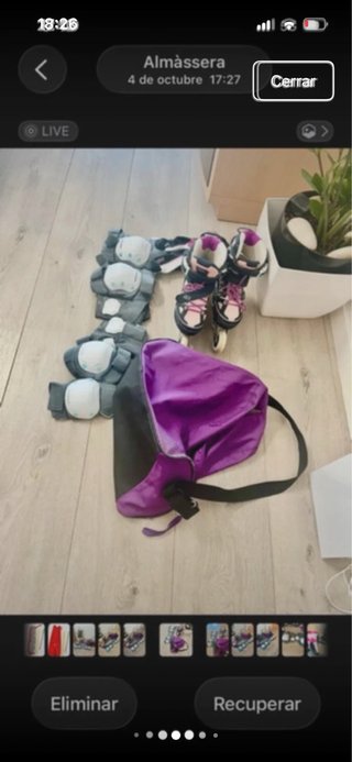 Patines en línea con bolsa y protecciones t36/38