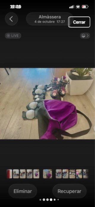 Patines en línea con bolsa y protecciones t36/38