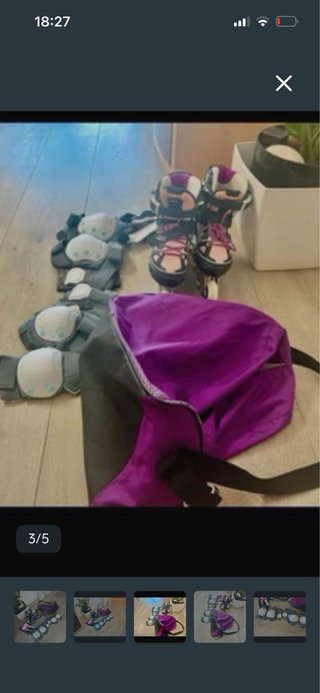Patines en línea con bolsa y protecciones t36/38