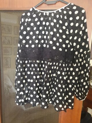 Camicetta Twin-Set pois bianca e nera a pois