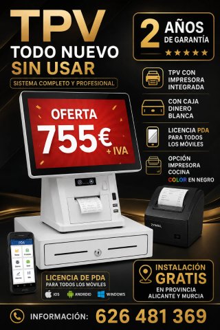 TPV Completo Nuevo con Impresora Integrada