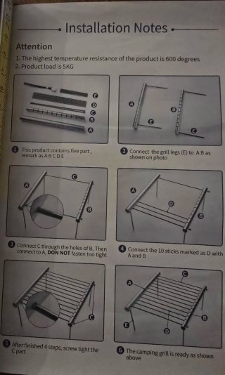 Griglia da Campeggio Portatile - Compatta,leggera
