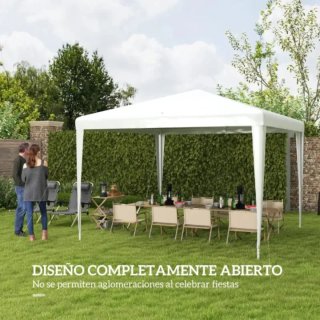 Carpa de jardín blanca