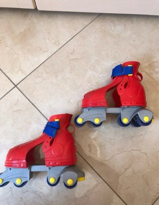 Pattini Fisher Price Bambino Regolabili Rossi Blu