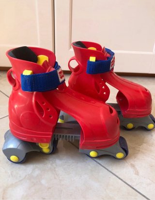 Pattini Fisher Price Bambino Regolabili Rossi Blu