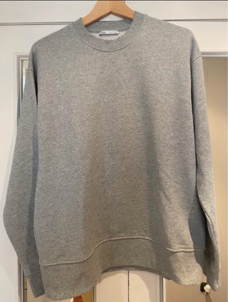Sudadera Zara gris hombre