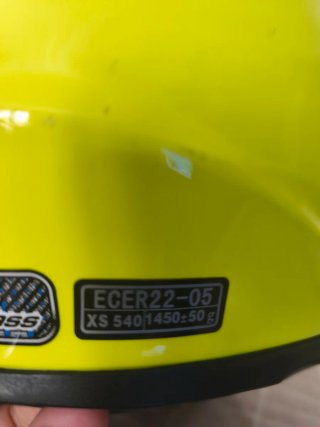 Casco Moto LS2 Amarillo fluorescente talla xs