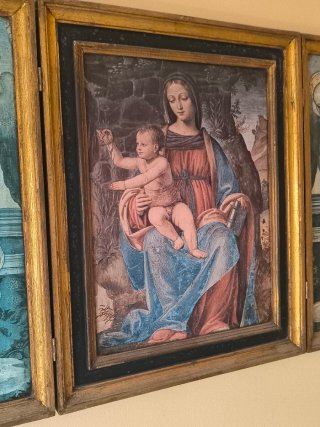 Tríptico Religioso Virgen y Niño