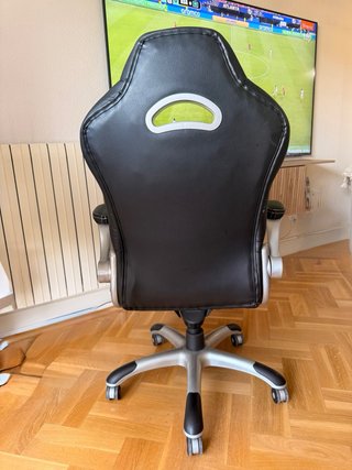 Silla Gaming Negra y Plateada