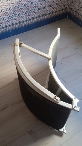 Tumbona plegable metal y tela