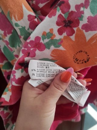 Vestido verano floral ZARA evento algodón