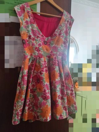 Vestido verano floral ZARA evento algodón