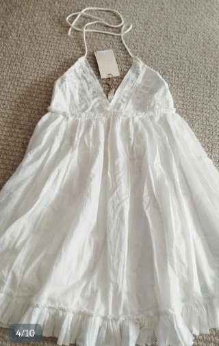 Vestido blanco algodón nuevo con etiqueta