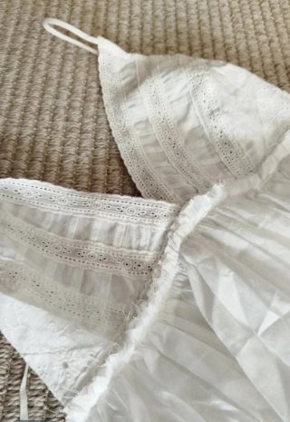 Vestido blanco algodón nuevo con etiqueta