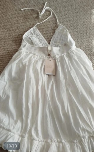 Vestido blanco algodón nuevo con etiqueta