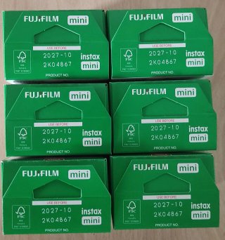 6 Paquetes Fujifilm Instax Mini 20