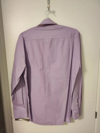 Traje completo hombre talla 54 gris y lila