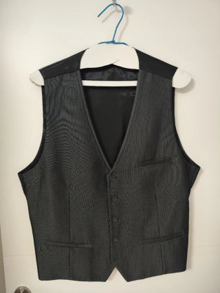Traje completo hombre talla 54 gris y lila