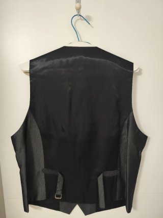 Traje completo hombre talla 54 gris y lila
