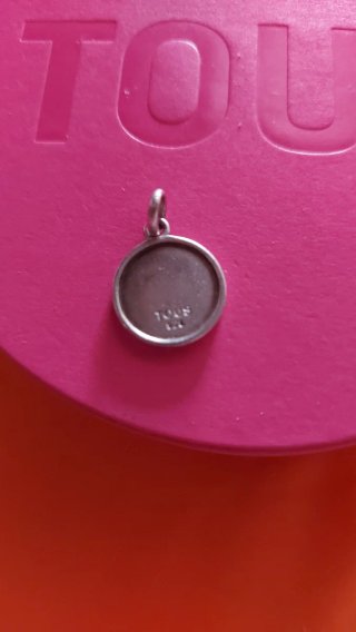 Colgante Tous Oso Plata y Esmalte Azul