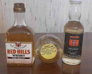 10 Mini Bottiglie Whisky Vintage + Bicchieri