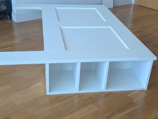Cabecero IKEA BRIMNES blanco con compartimento