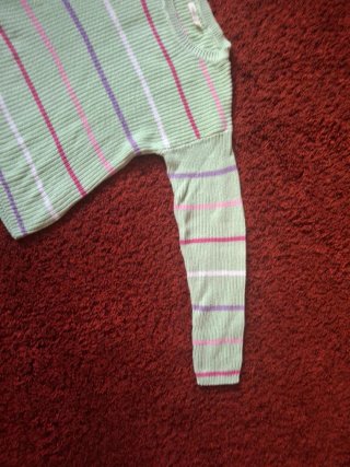 Jersey de rayas verde y rosa