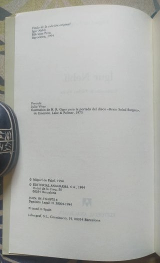 1* edición. Ígur Neblí. Miquel de Palol.