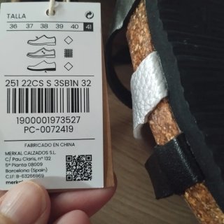 Sandalias Senda negras y plateadas talla 41