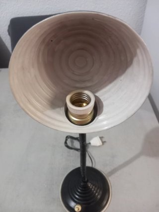 Flexo Metálico Vintage Negro y Beige