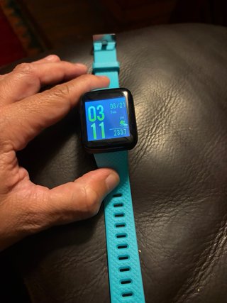 Reloj Inteligente Hombre Negro/Turquesa