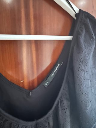Vestido largo Sfera negro con volantes