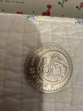 Moneda Mexicana 20 Pesos 1982 Maya