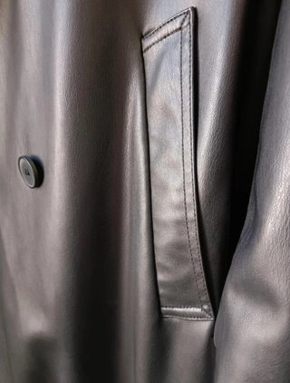 Chaqueta Zara Piel Vegana Negra XL